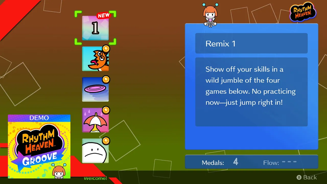 Rhythm Heaven Groove demo guide — Starter Demo games and save transfer